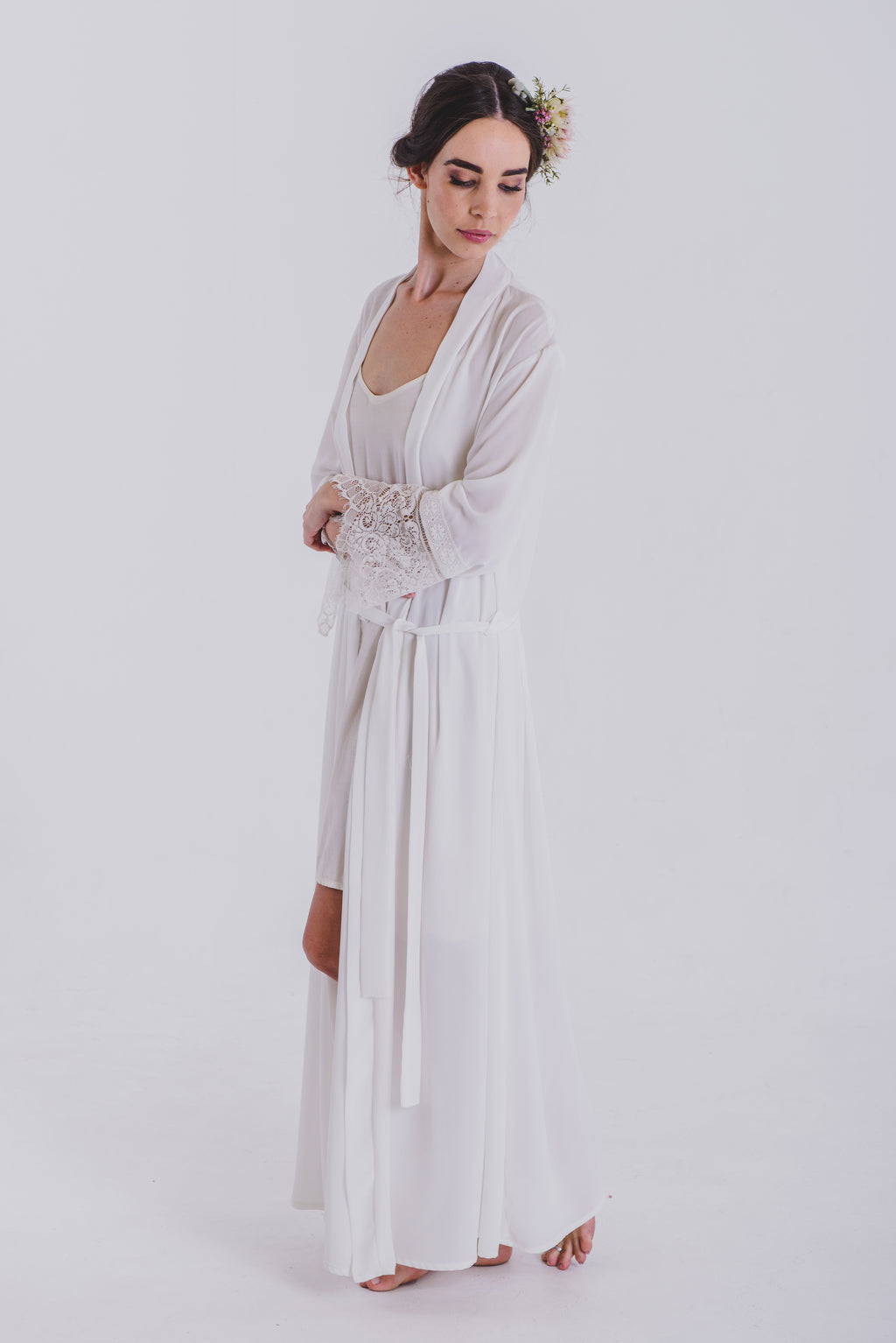 Gracie Dressing Gown - Ivory