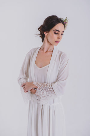Gracie Dressing Gown - Ivory